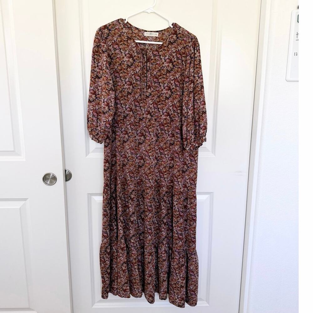 Natural Life Becca Tiered Floral Maxi Dress Large / XL - Picture 2 of 6